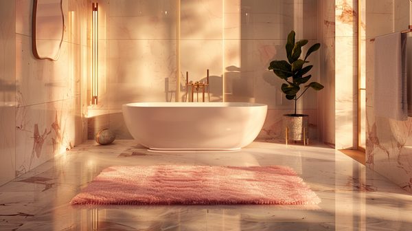 Sublimez votre salle de bain avec un tapis de bain rose